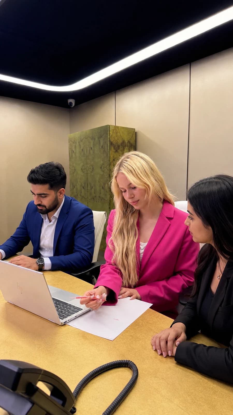 Algosutraa team reviewing a strategy together in a meeting